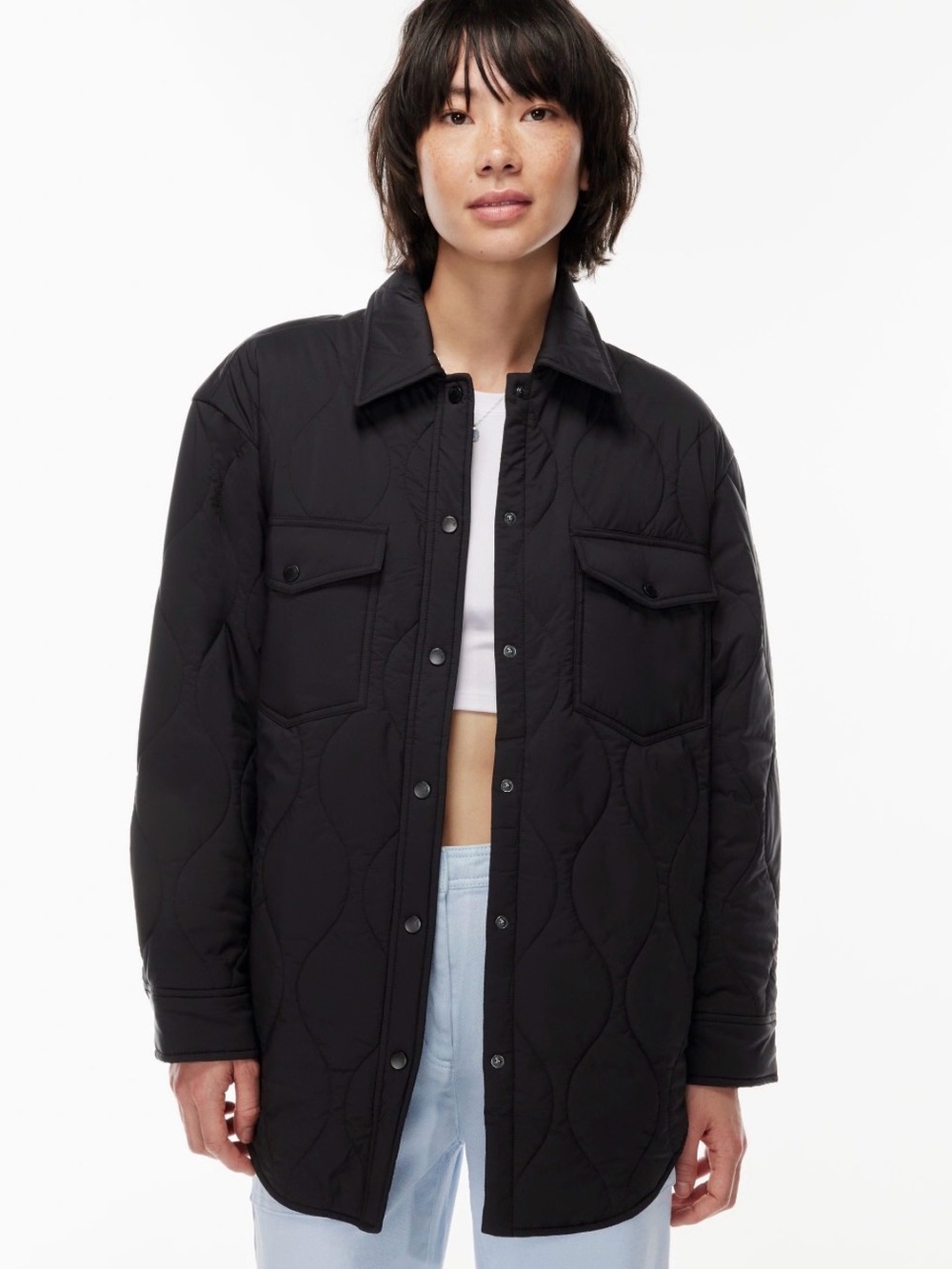 Aritzia Insulated Quilted Shirt Jacket in L